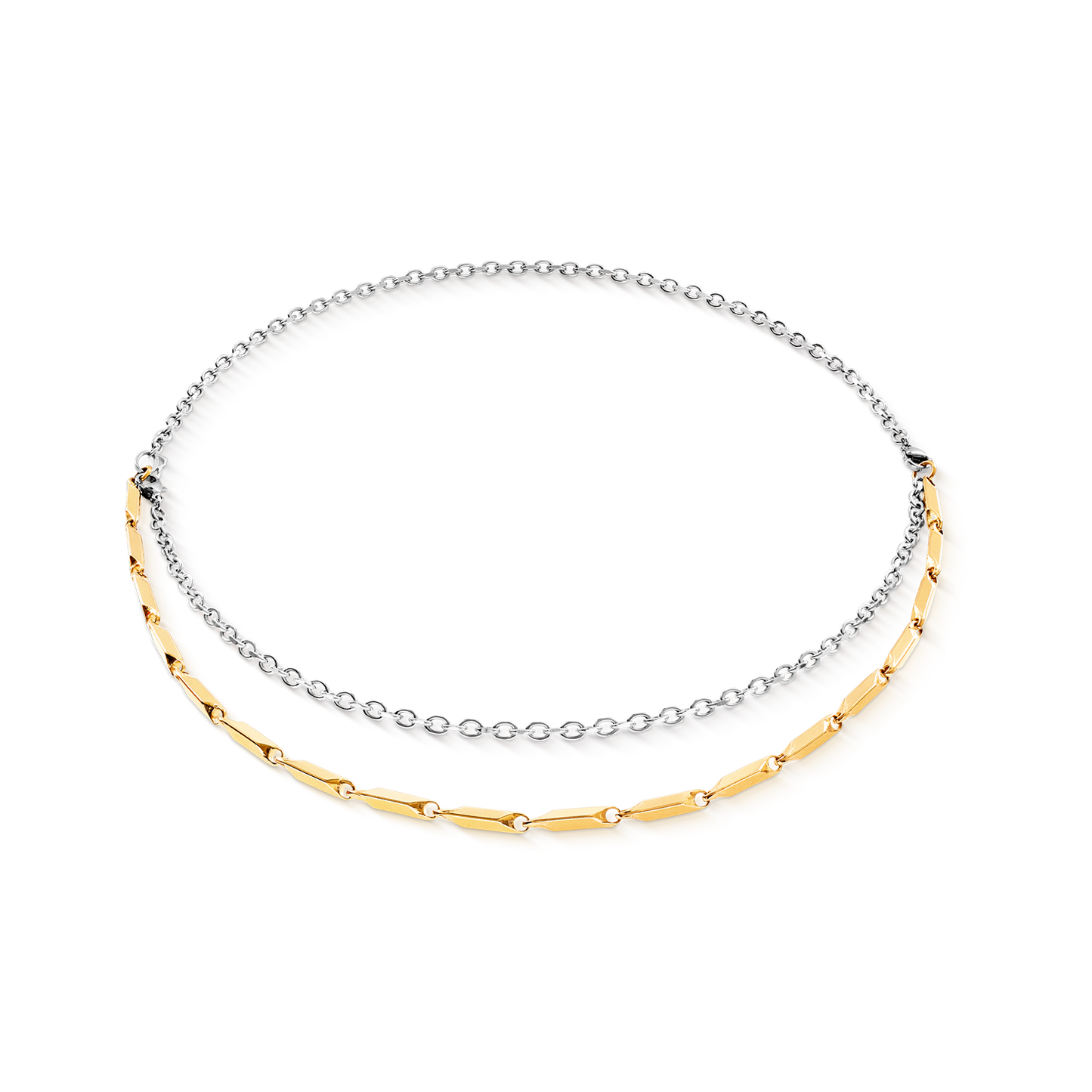 Necklace Twisted Layers Duo bicolour