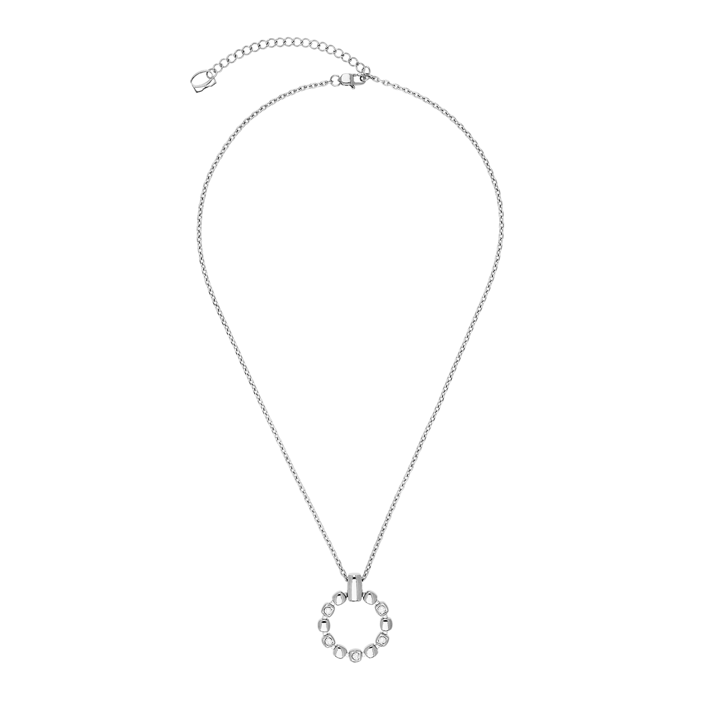 Necklace Soft Cube Circle Glow silver