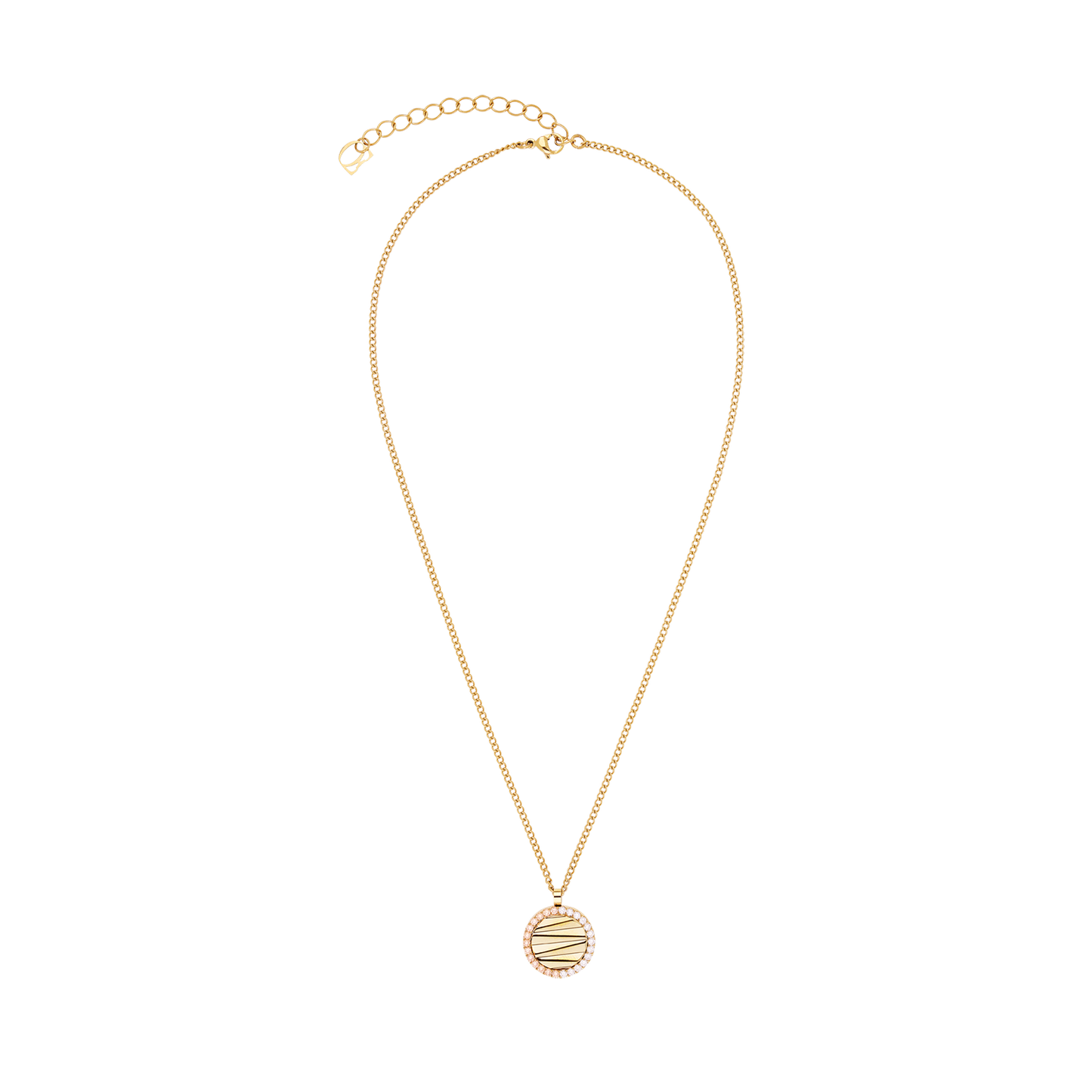 Necklace Amulet Mini Waves gold-beige