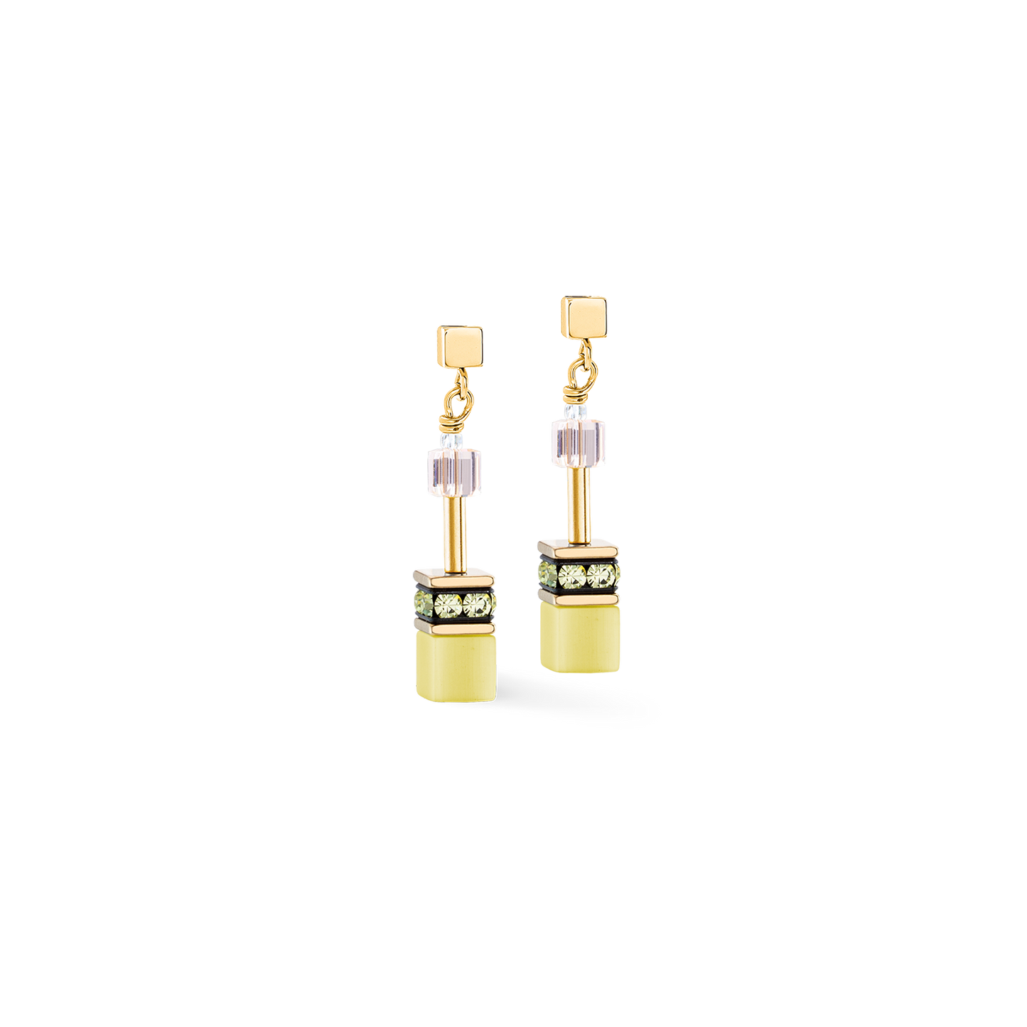 GeoCUBE® Iconic earrings Olive Blossom