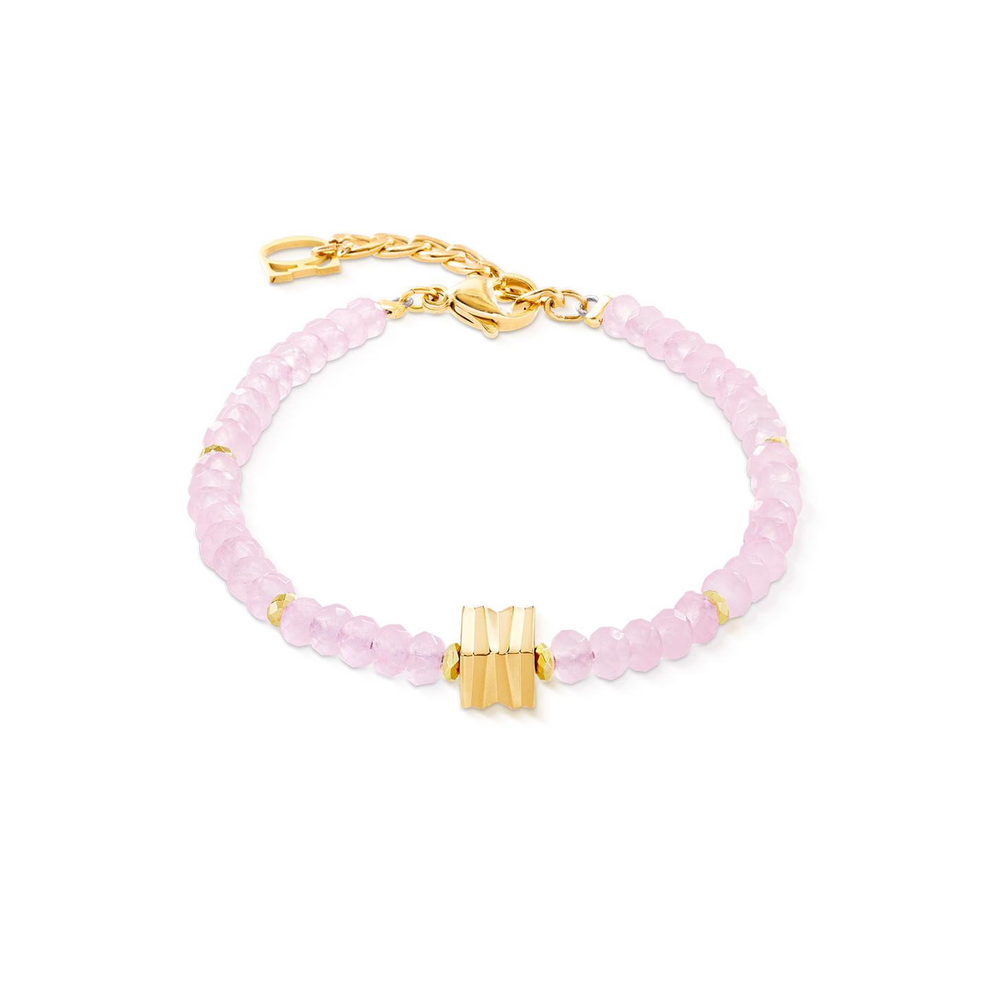 Bracelet Wave Essence Pink Jade Gold
