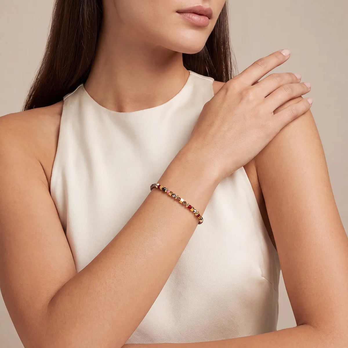 Bracelet Golden Whisper brown-red