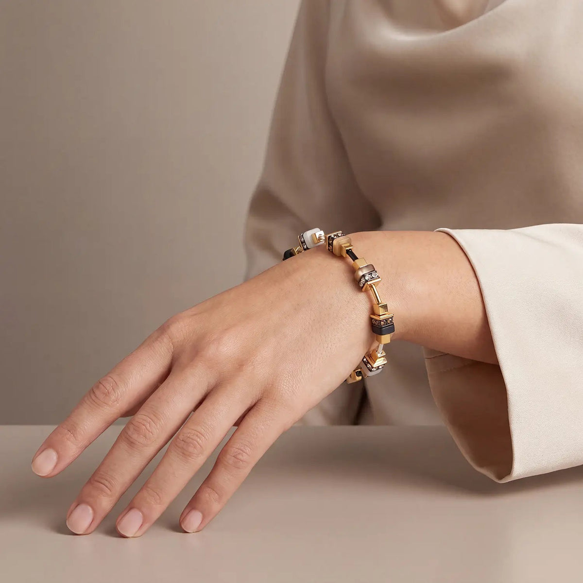 Bracelet Urban Nature Cube beige-gold