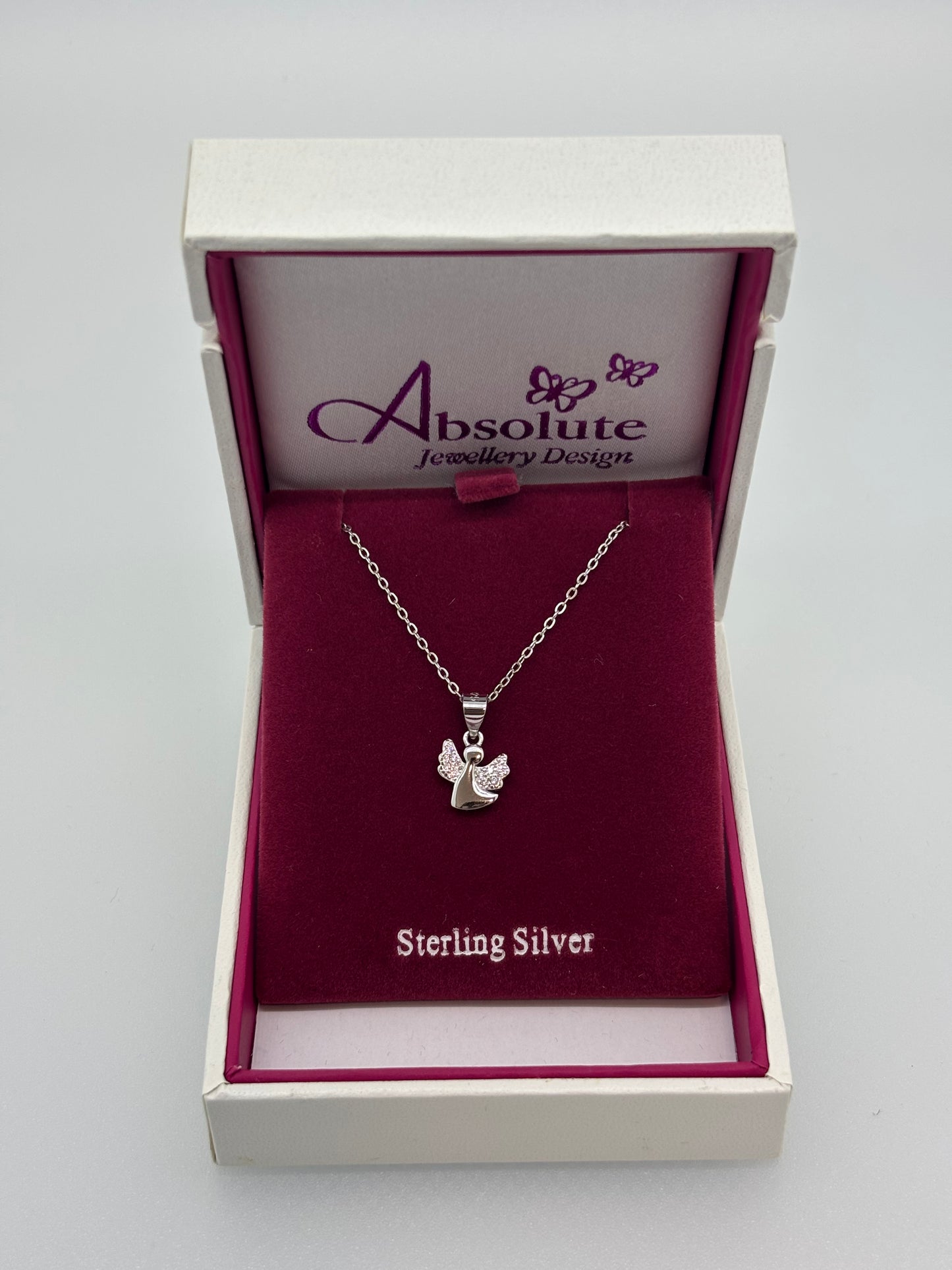 Children's Silver guardian angel pendant