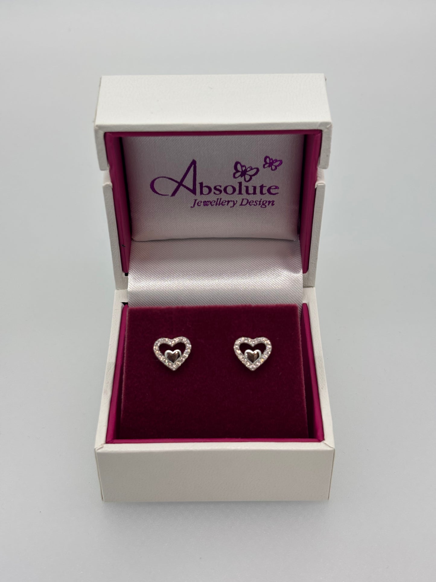 Children's Silver heart studs