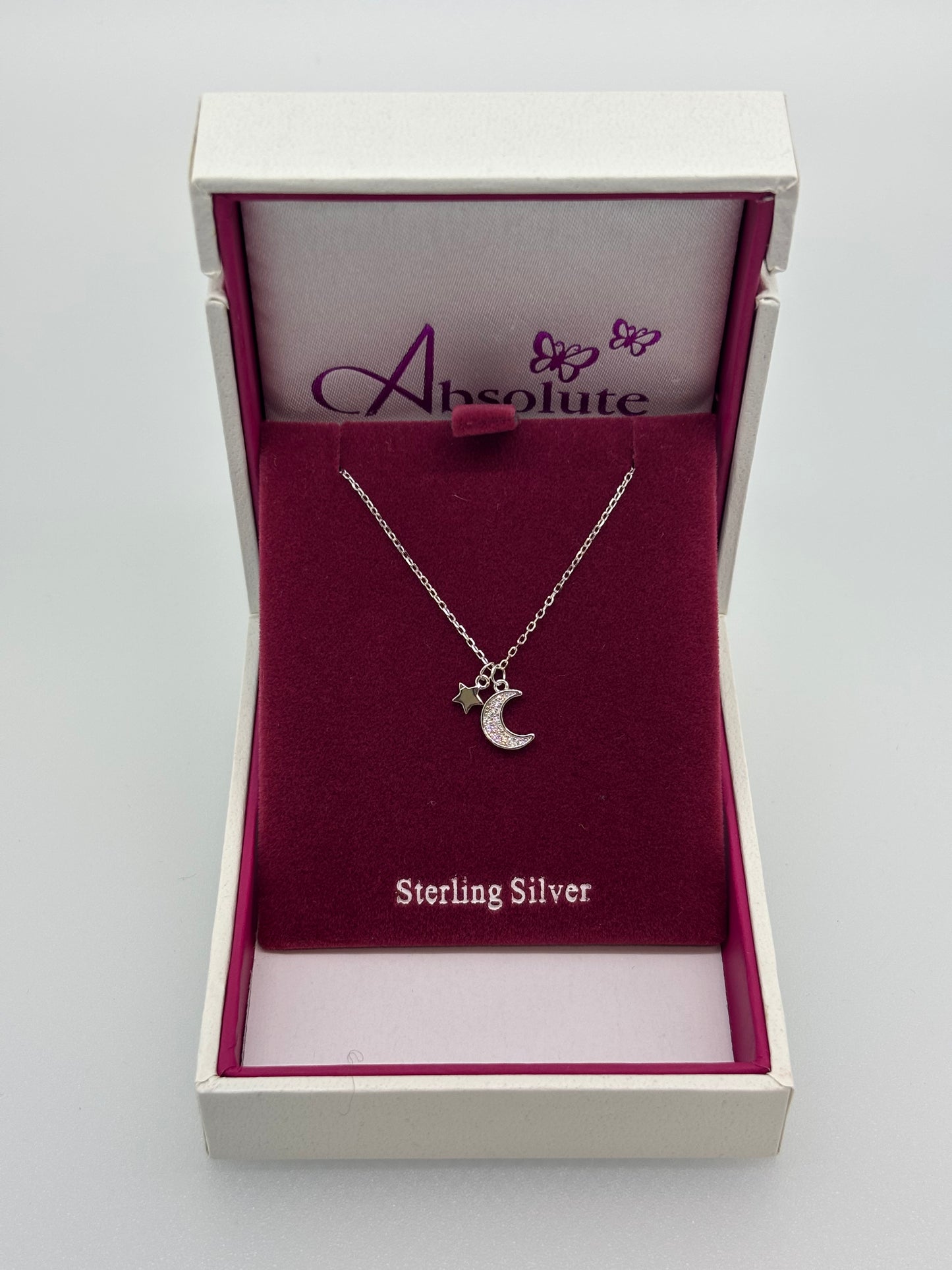 Children's Silver moon/star necklace