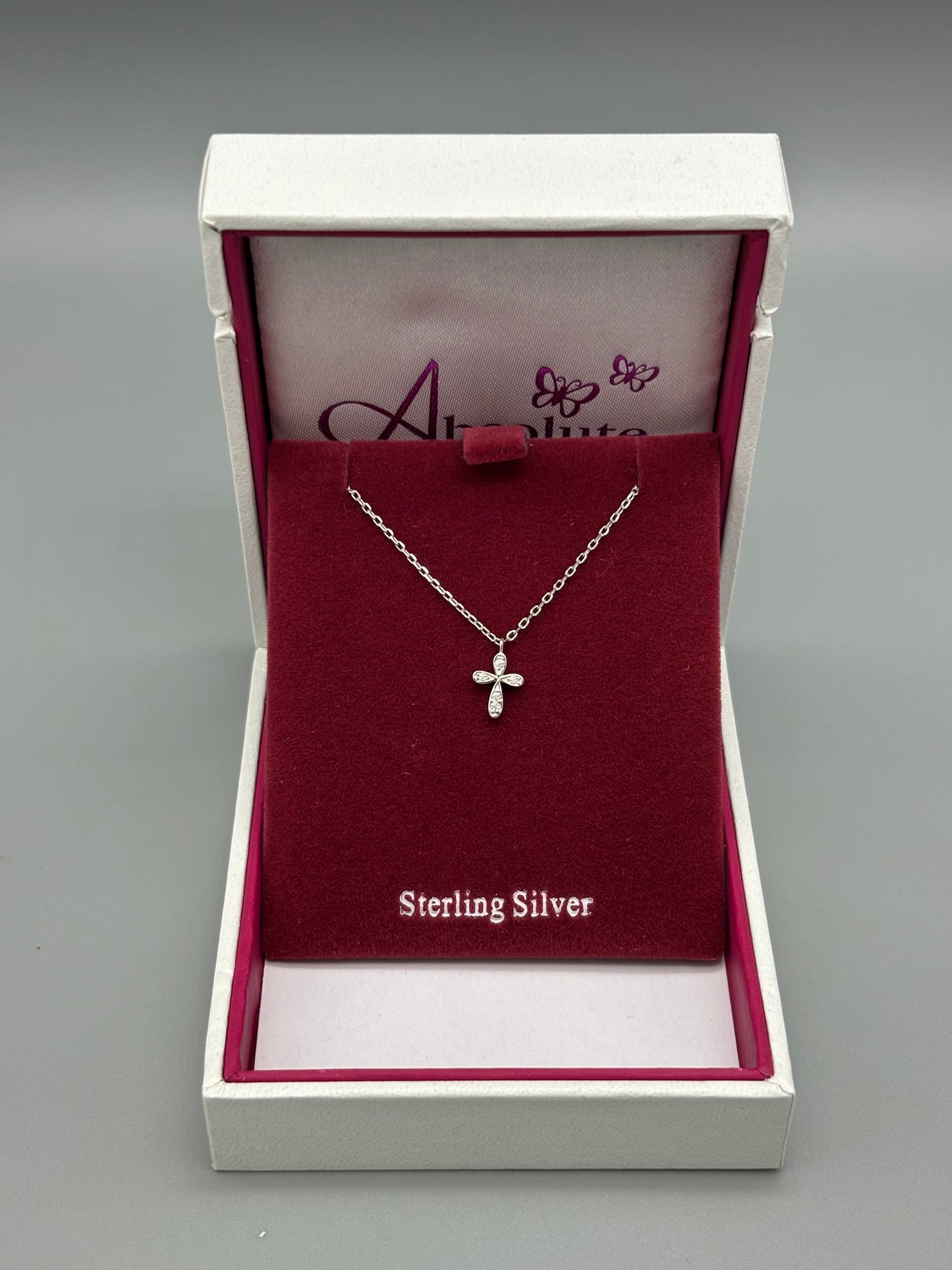 Children's Silver cross & chain (8mm)