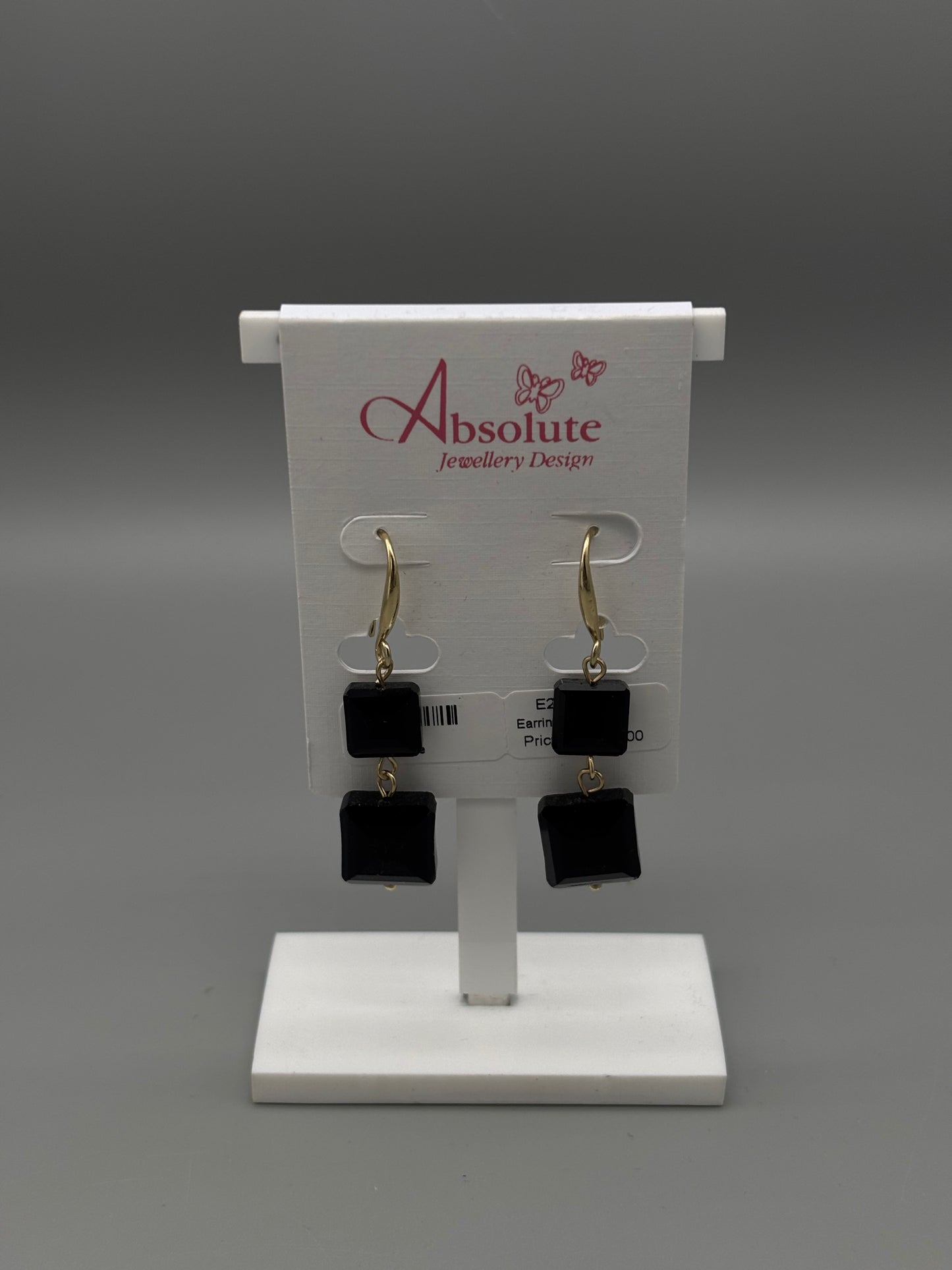 Absolute drop earring gold/jet