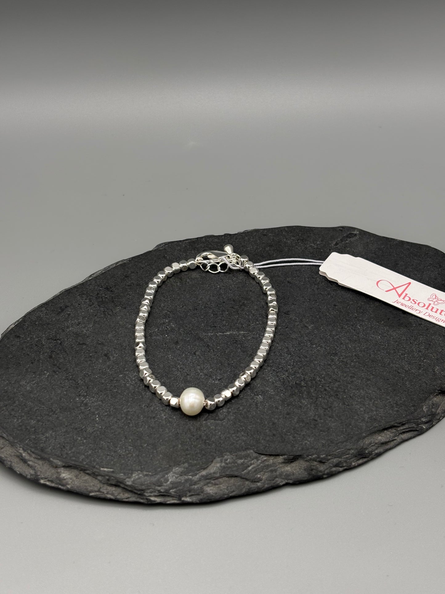 Absolute bracelet silver/pearl
