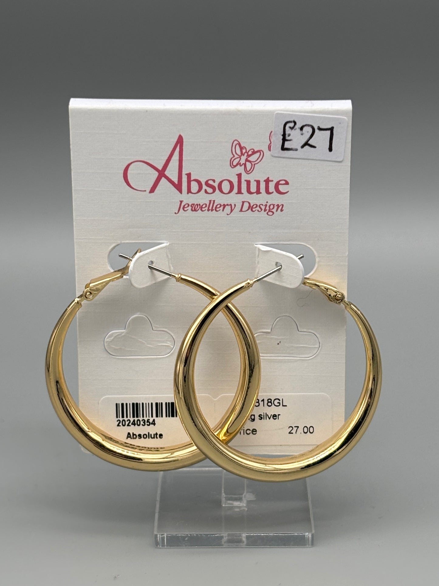 Absolute gold plated hoop earring