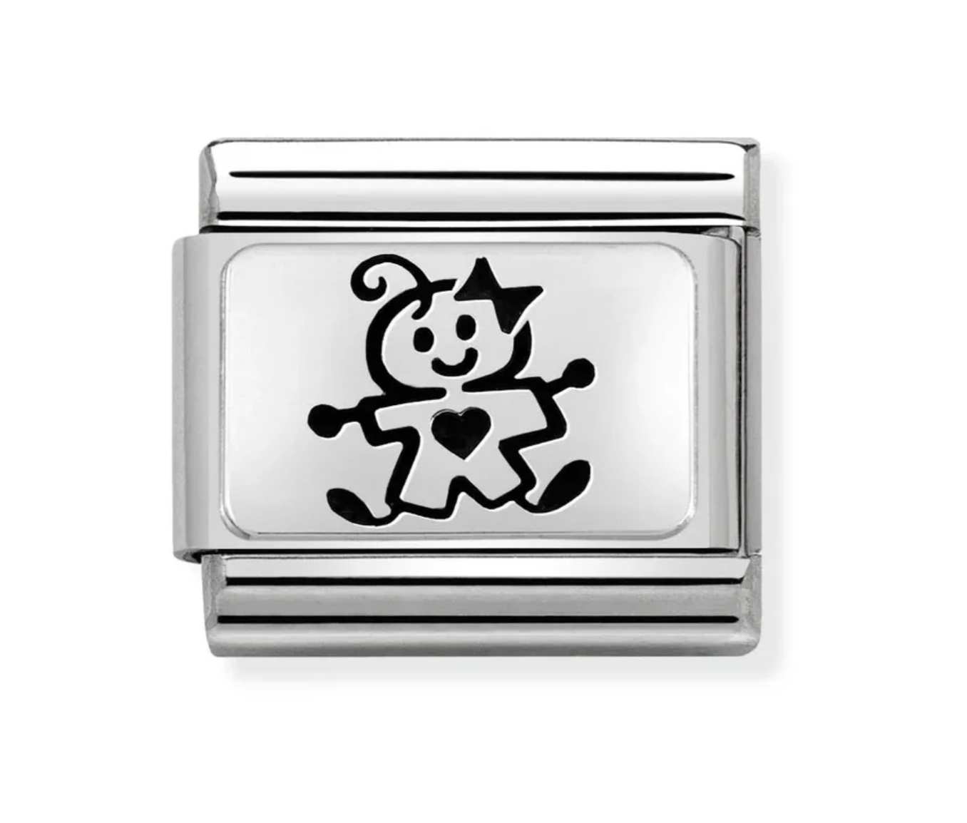 Nomination charm silver baby girl charm