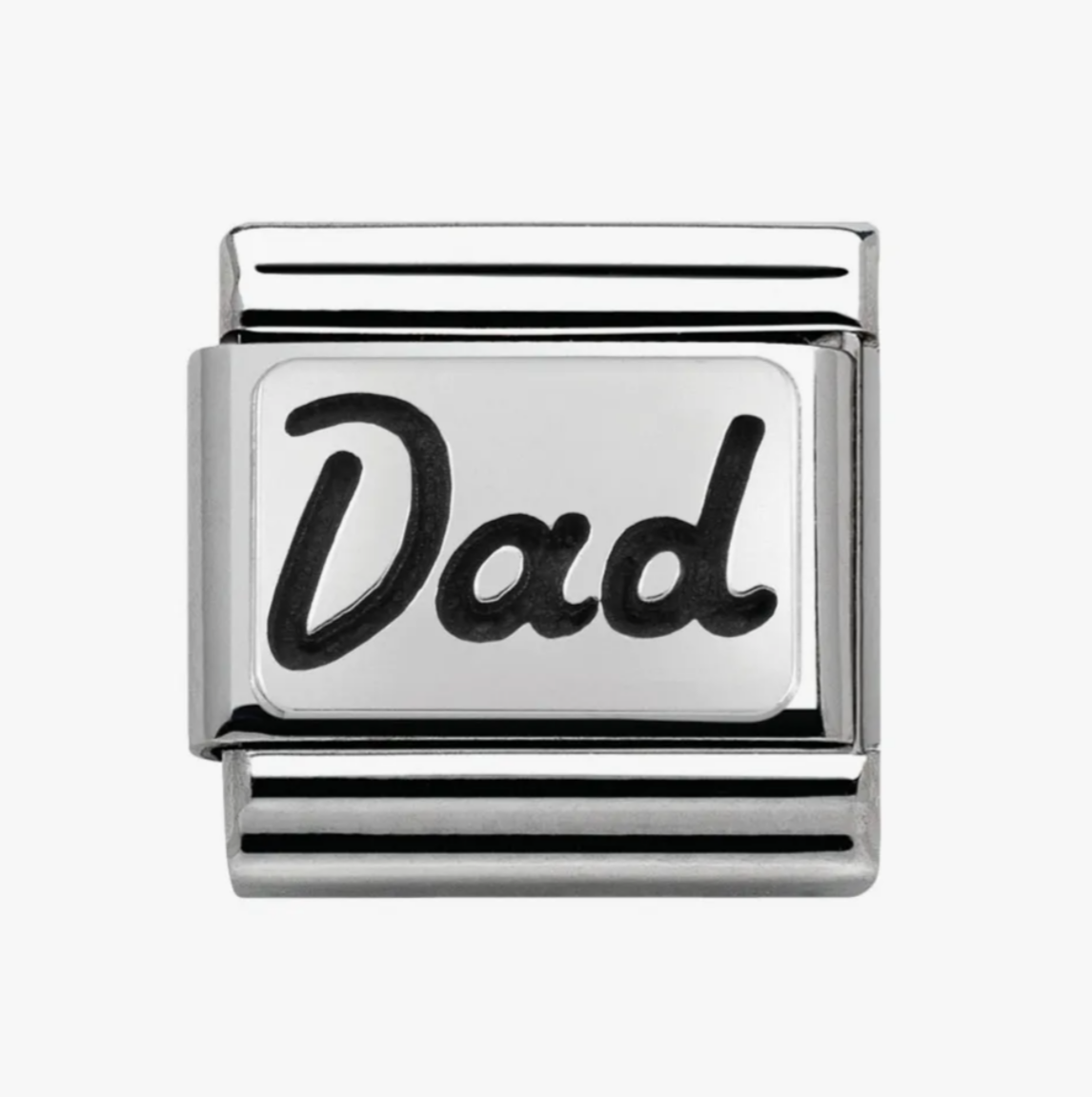 Nomination charm silver Dad (italic)
