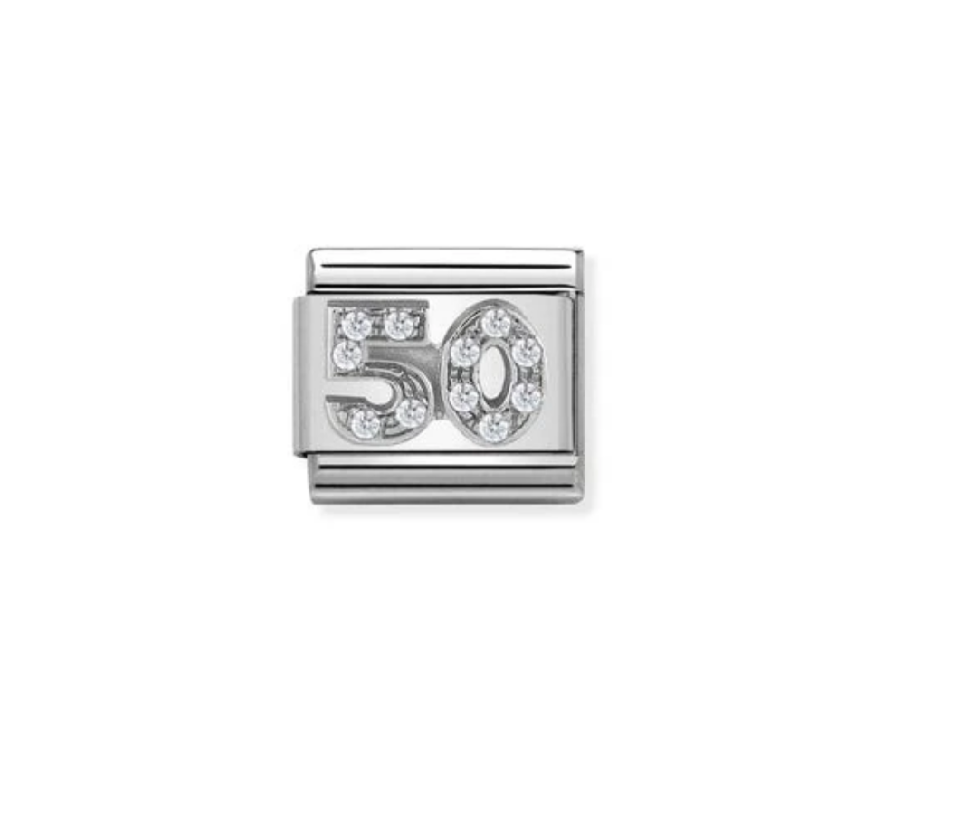 Nomination silver cz 50 charm