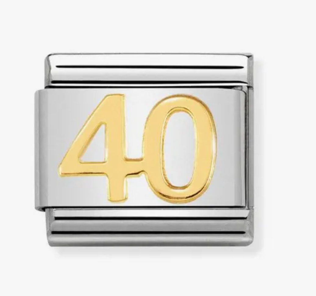 Nomimation plain gold number 40