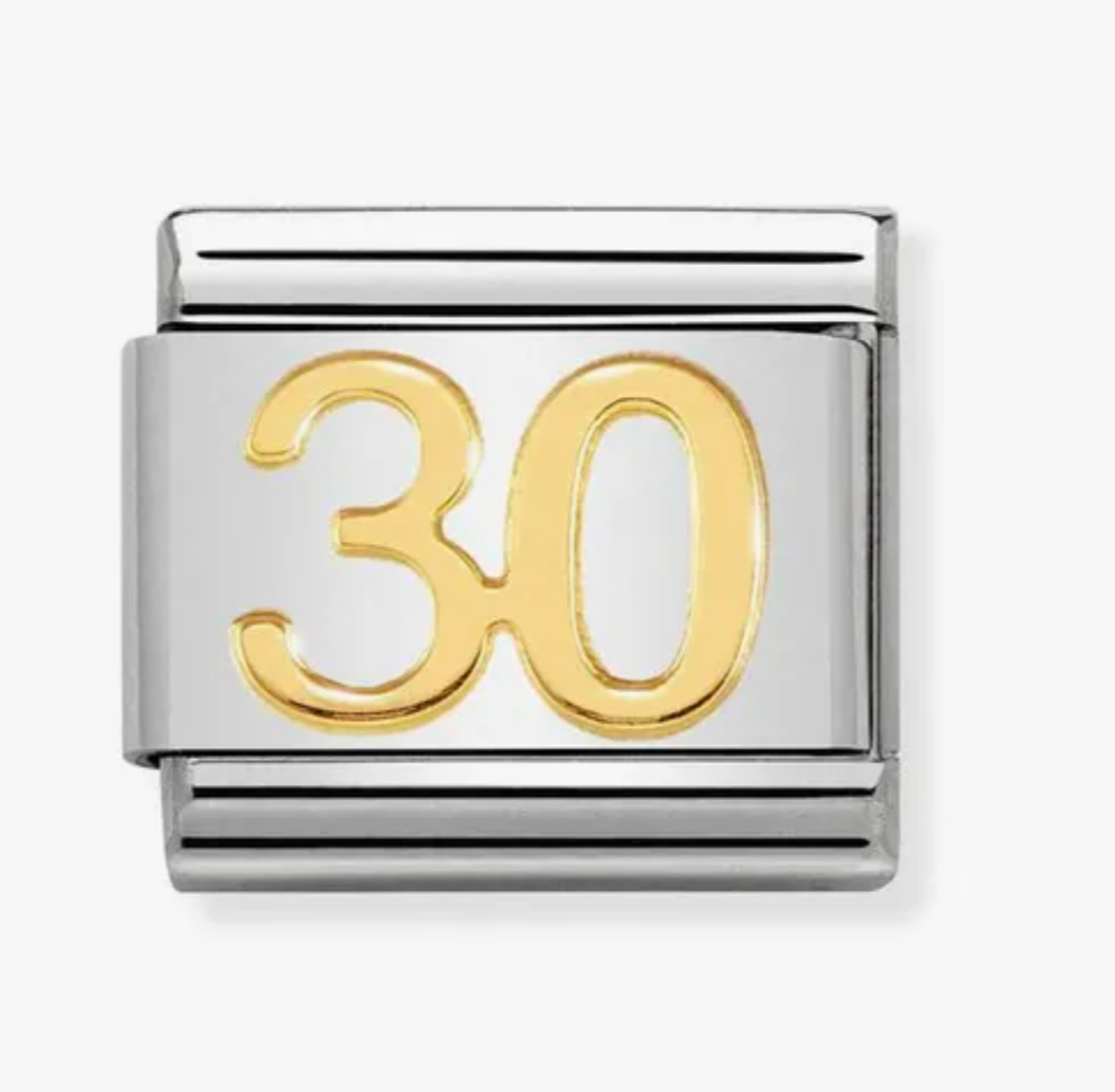 Nomination plain gold number 30