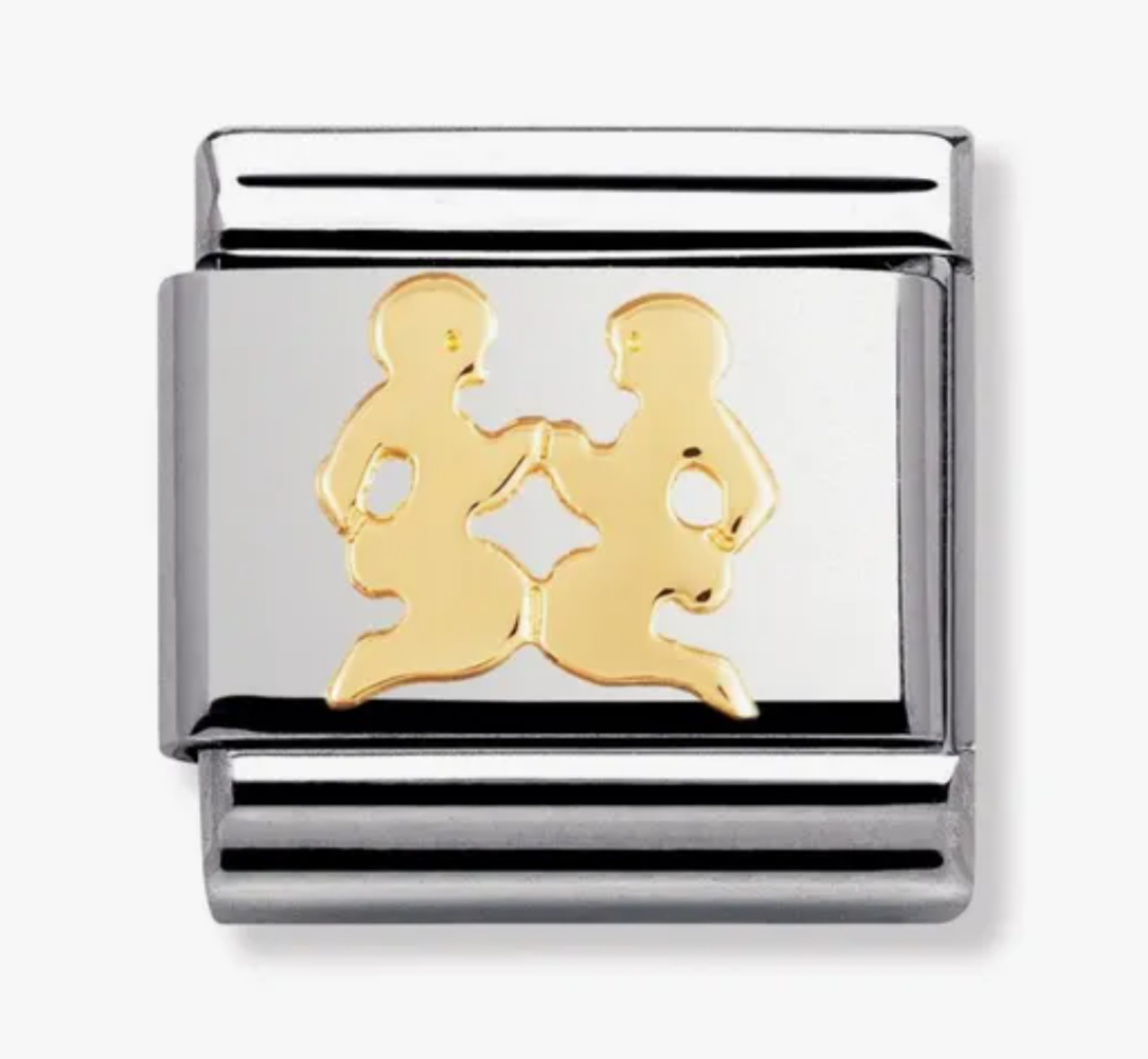 Nomimation zodiac plain gold Gemini