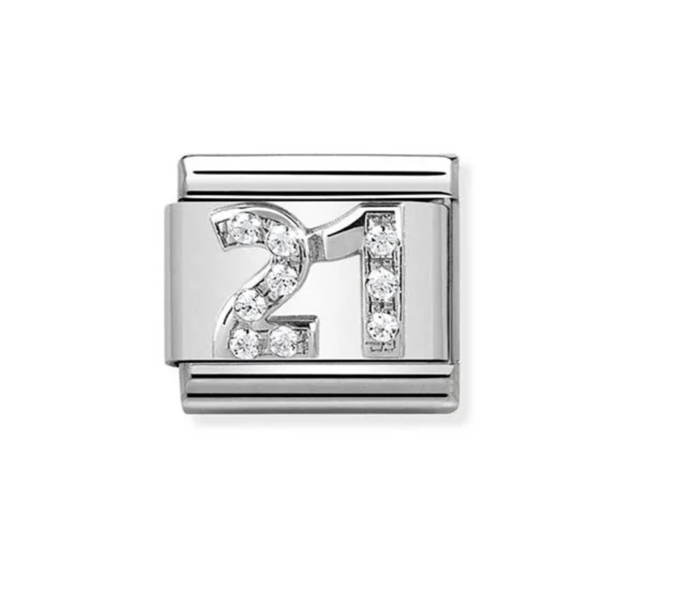 Nomination silver cz 21 charm