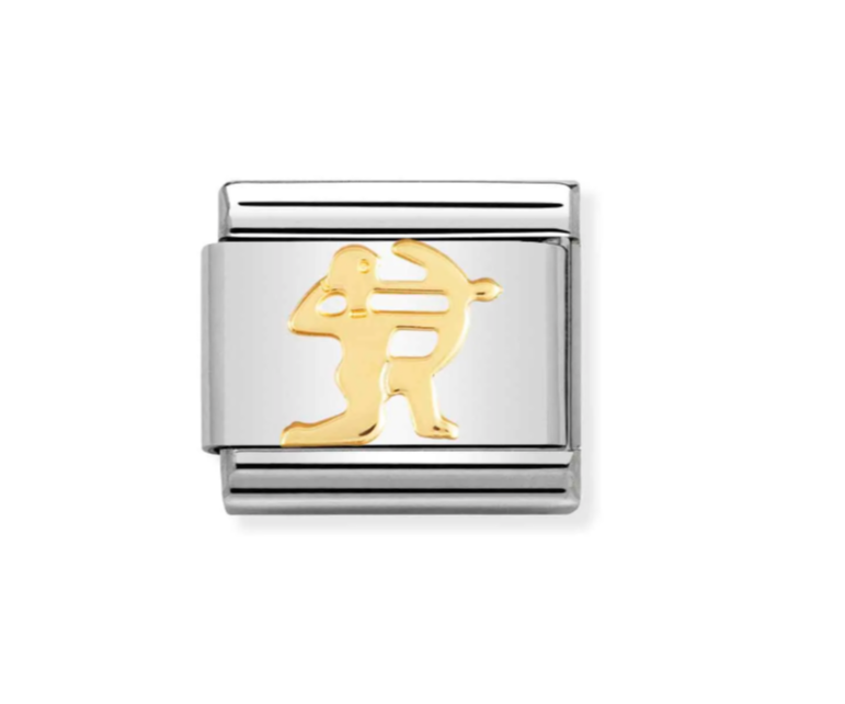 Nomimation zodiac plain gold Sagittarius