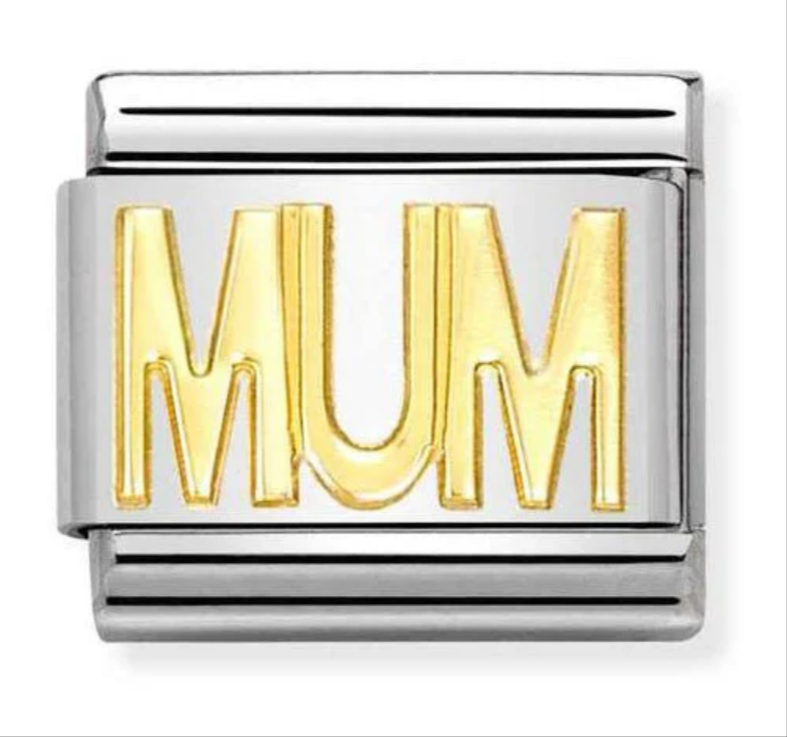 Nomination plain gold charm MUM