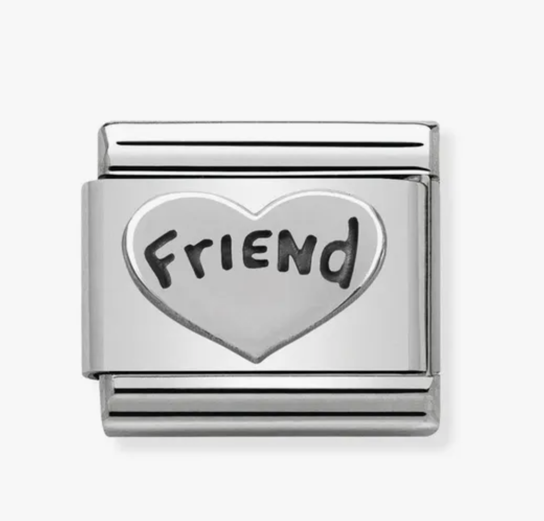 Nomination silver friend in heart