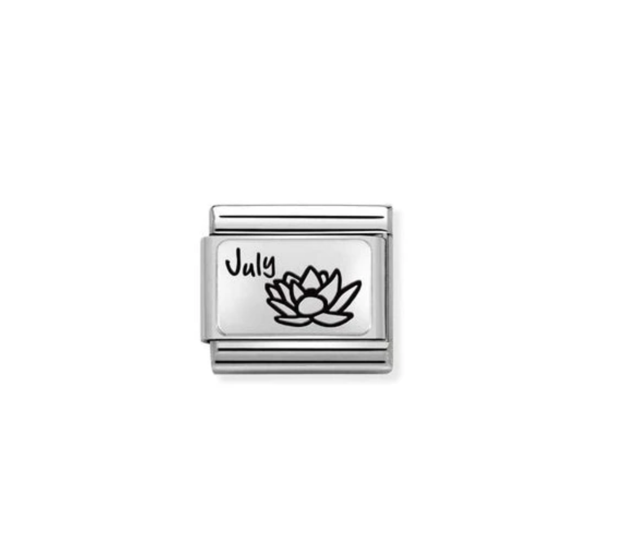 Nomination charm silver July with flower