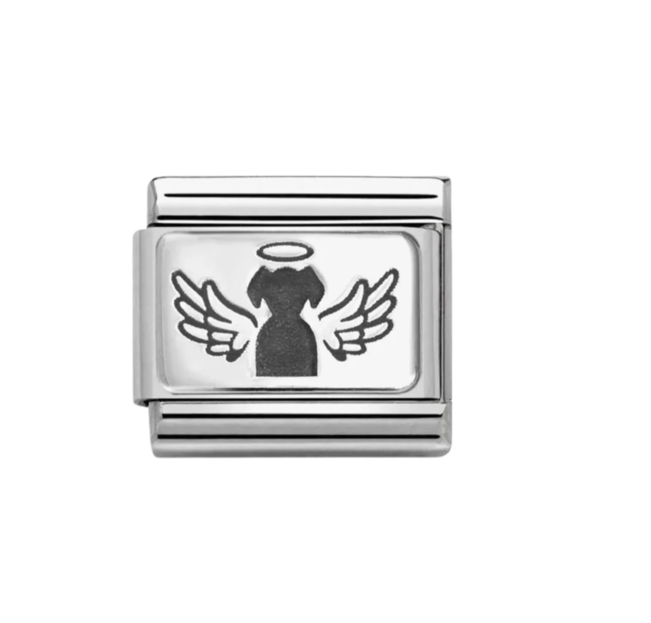 Nomination charm silver angel dog
