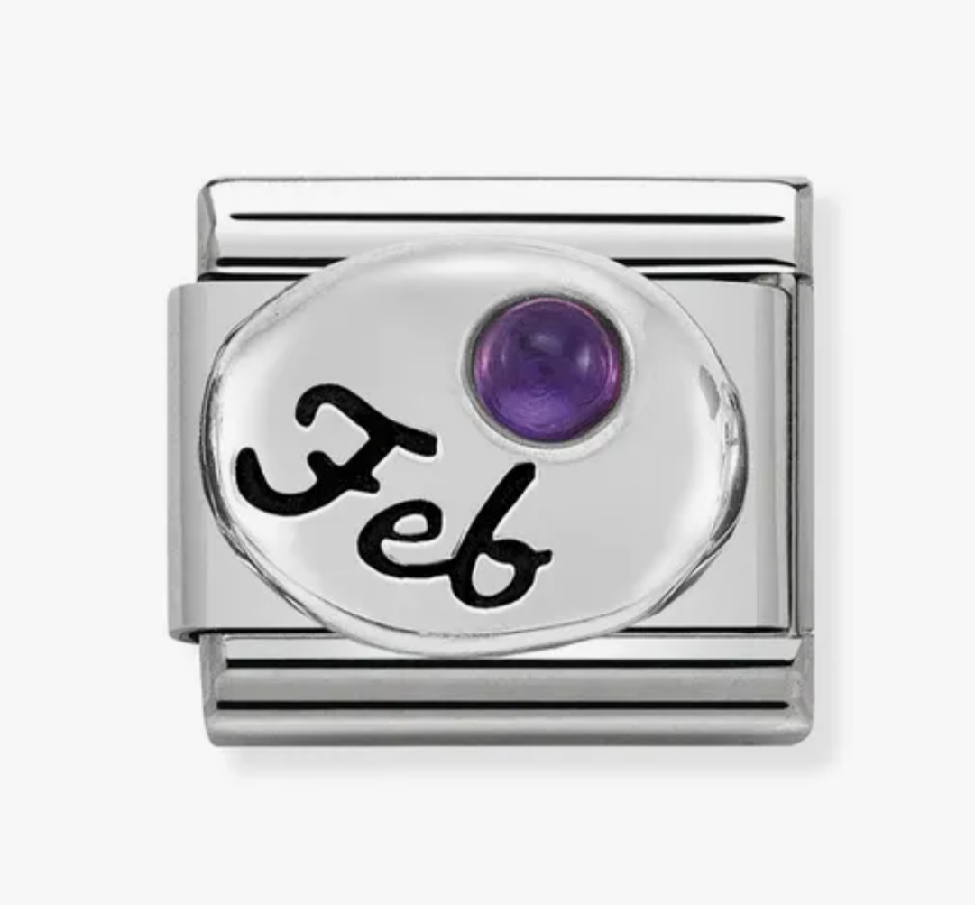 Nomimation silver February birthstone