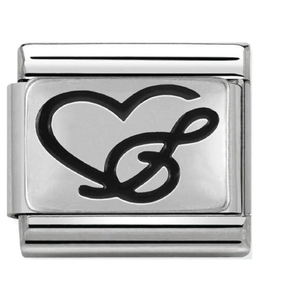 Nomination charm heart treble clef/ music