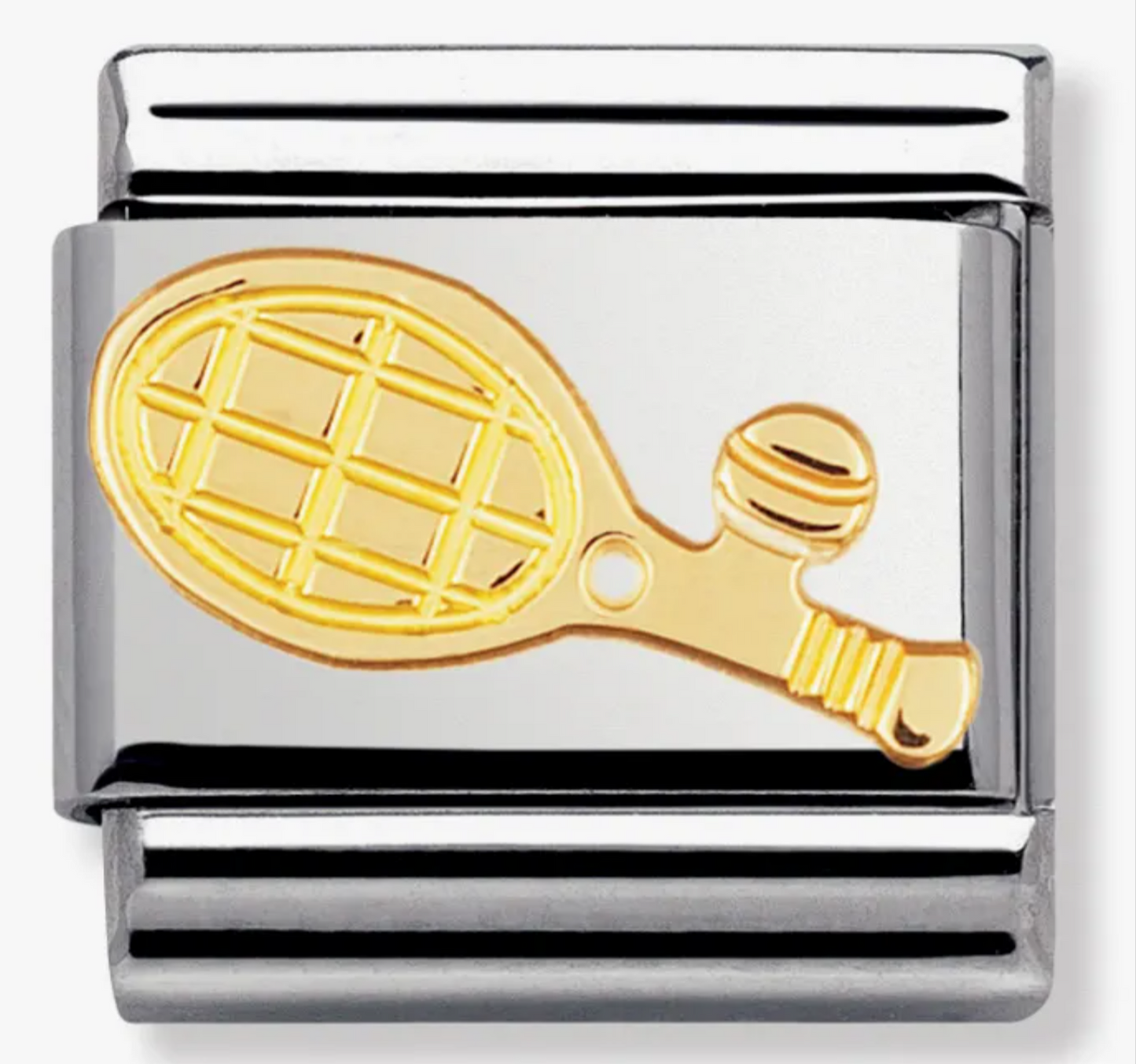 Nomination plain gold tennis racket
