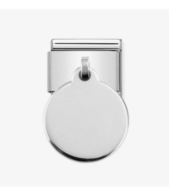 Nomination silver hanging round pendant charm