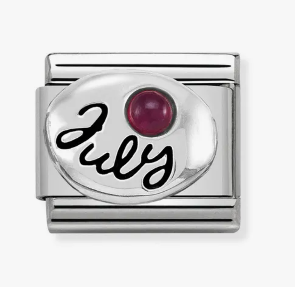 Nomimation silver July birthstone