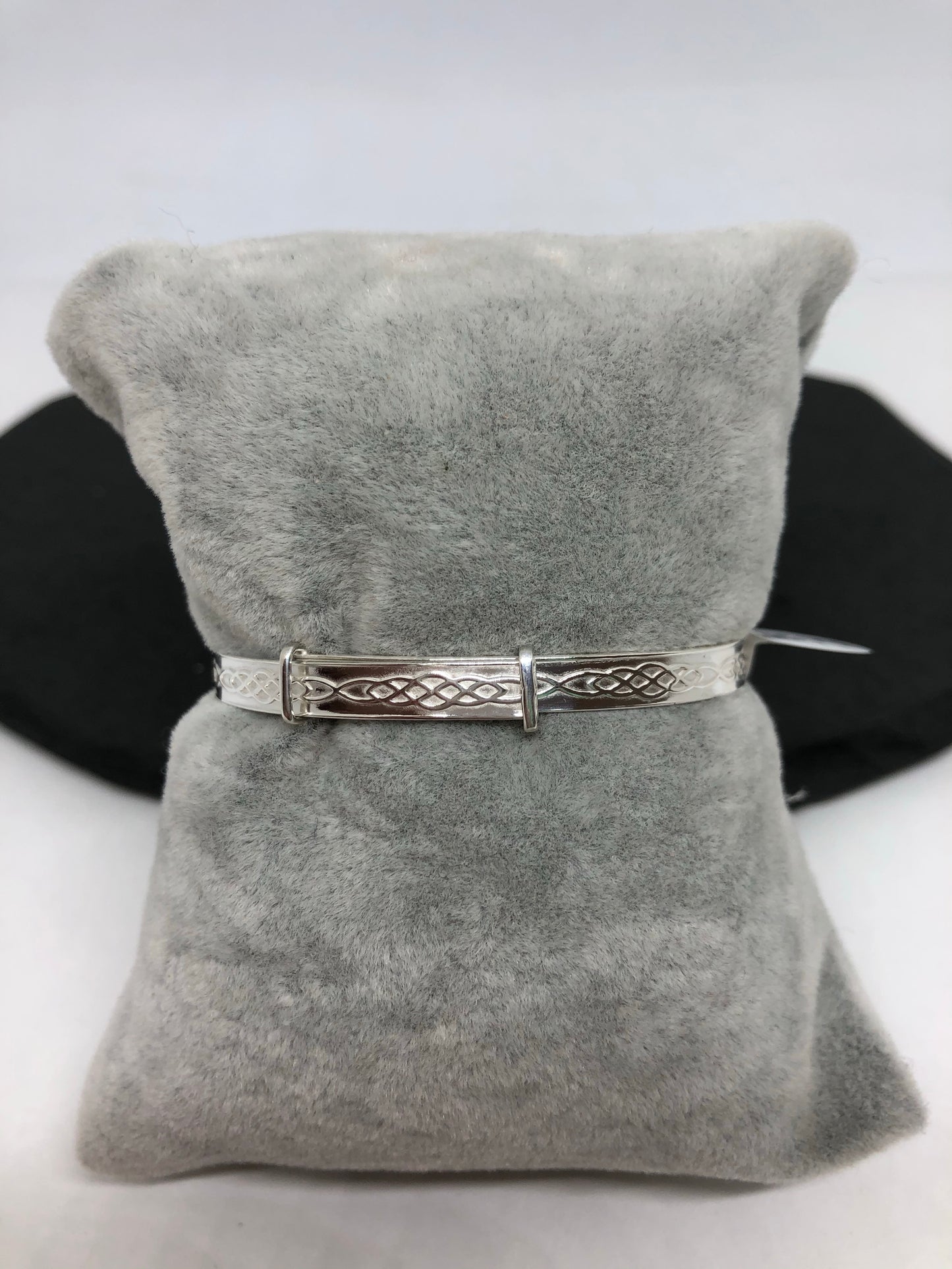 Sterling Silver Celtic Design Baby Bangle 010