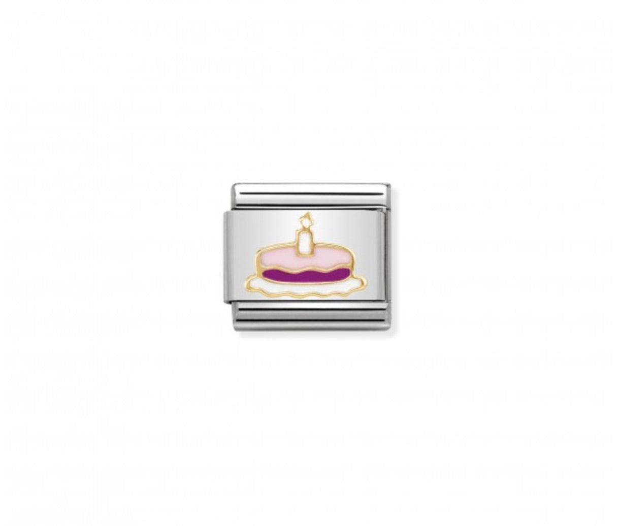 Nomination Birthday Cake / 18K gold and enamel