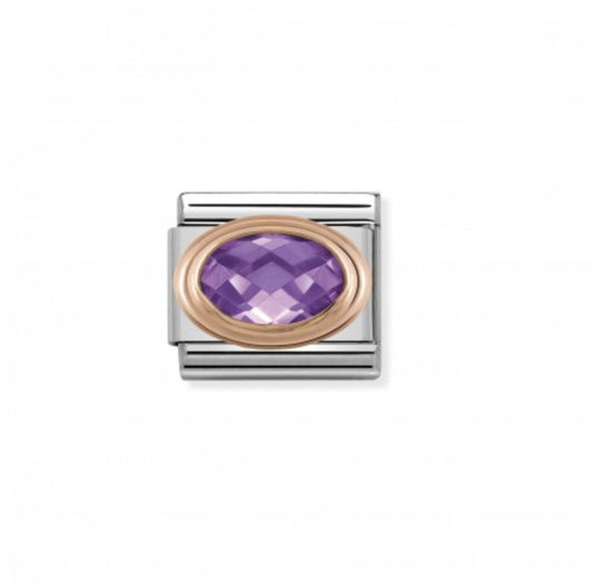 Nomination Violet stone in 9K Rosegold