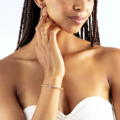 Eternal Love bangle gold-rainbow (size 17)
