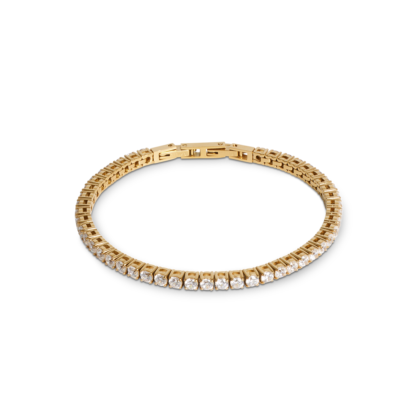 Tennis bracelet gold-crystal