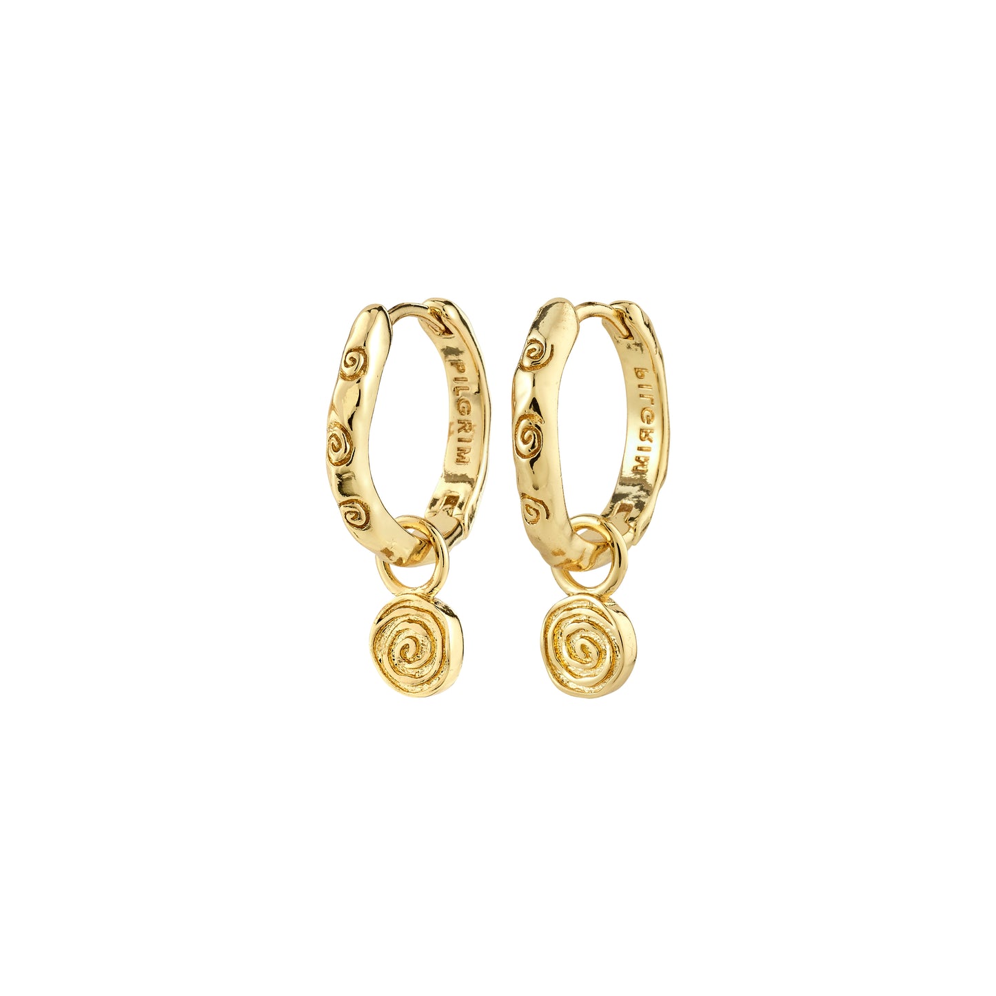 FIRE hoop earrings gold-plated