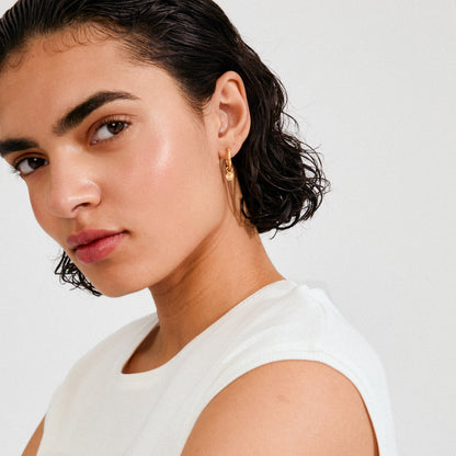 FIRE hoop earrings gold-plated