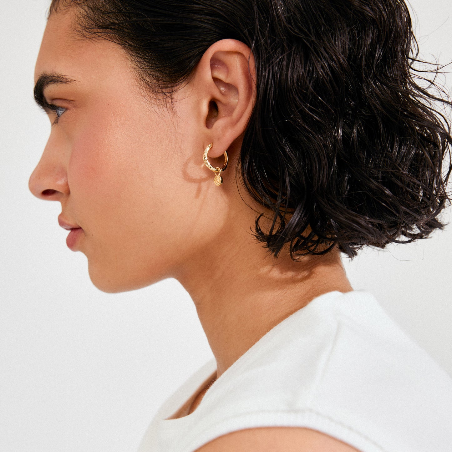 FIRE hoop earrings gold-plated