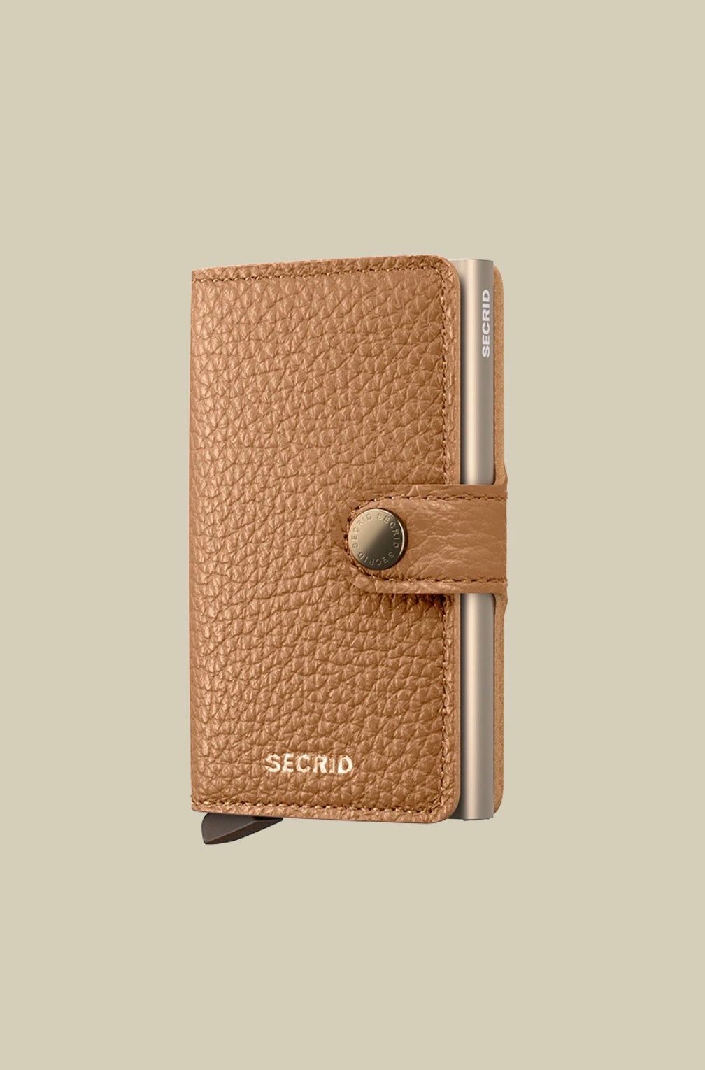 Secred mini wallet Pebble Leather- Cappucino