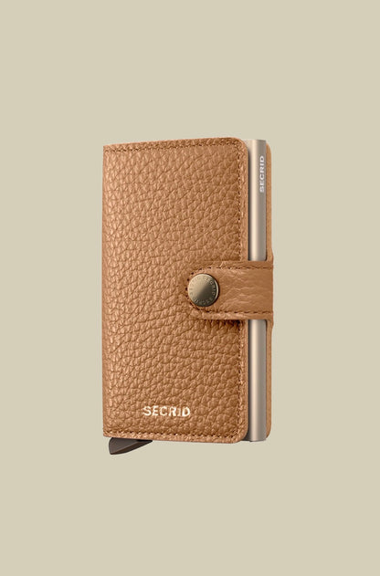 Secred mini wallet Pebble Leather- Cappucino
