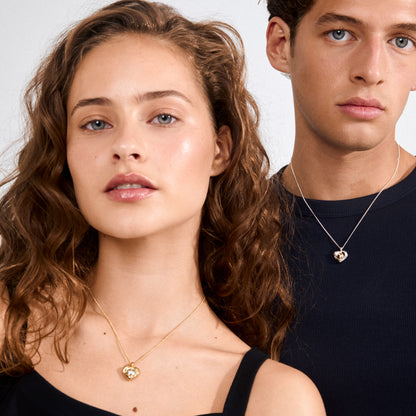 NOVA heart necklace silver-plated