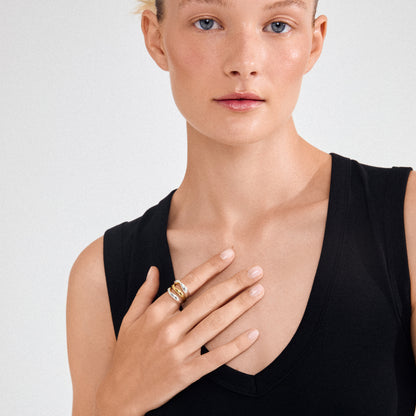 NOVA rings 3-in-1 set, silver-plated