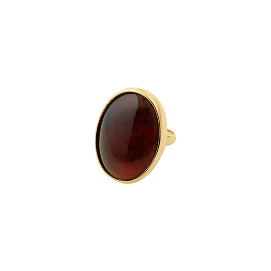 STILL ring gold-plated/brown