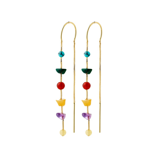 HERE earrings gold-plated/multi