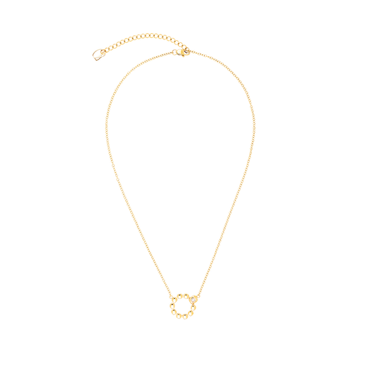 Necklace Small Soft Cube Circle Glow gold