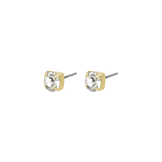 ORIGINAL crystal earstuds gold-plated