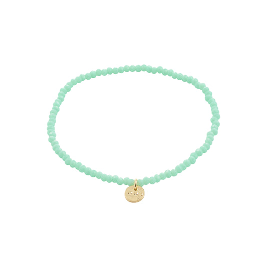 INDIE bracelet mint green, gold-plated