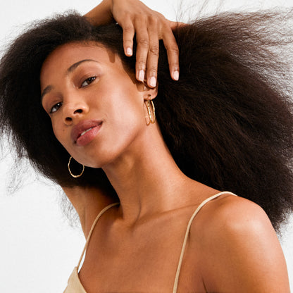 TIMBER hoop earrings gold-plated