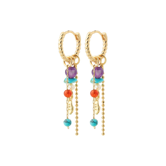 THALEN earrings gold-plated/multi